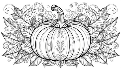 Ornate pumpkin illustration