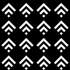 Seamless Japanese mountains pattern. Repeated chevrons, diamonds, angle brackets background. Squama ornament. Scales image. Ancient window tracery motif. Digital paper for textile print. Vector art