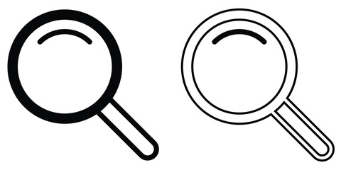 Vector icon sets. Search object, Lens icon set. Graphical vector illustration of zoom icon. math icon isolated zoom lens icon set. Vector magnifying glass icon set on white background. 