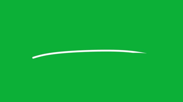 Handdrawn underline animation | Green screen highlight line