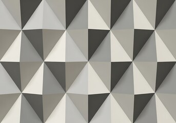 Geometric Gray and White Triangles Pattern.
