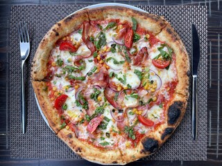 The pizza is ready to be served!