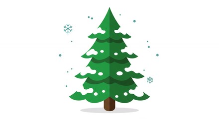 Stylized christmas tree graphic illustration