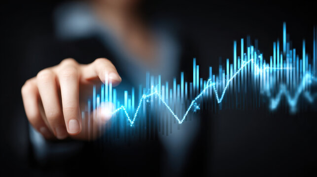 Business analytics data visualization financial growth technology digital interface market trends professional investment analysis strategy innovation progress statistics touchscreen finance