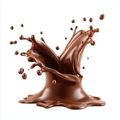 Chocolate Splash - A Delicious Visual Treat , PNG isolated cut out image