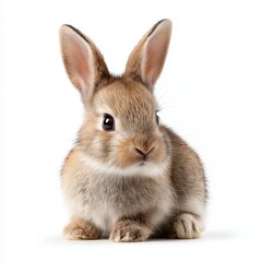 Adorable Baby Bunny Portrait , PNG isolated cut out image