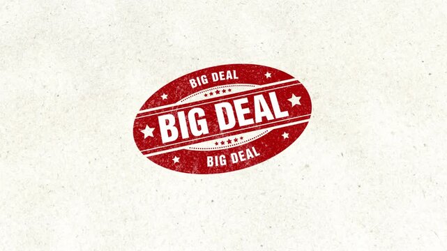 Big Deal Golden Oval Shape Rubber Stamp