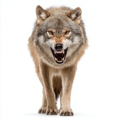 Obraz premium Ferocious Wolf Portrait , PNG isolated cut out image