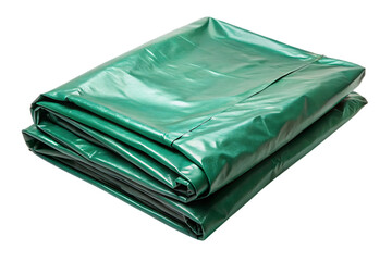 Folded Tarpaulin Sheet with Creases – Durable Protective Cover, Isolated on Transparent Background, AI Generated