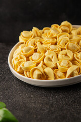 Ravioli raw filled homemade pasta filled raviolis tasty snack fresh delicious gourmet food background on the table rustic top view copy space vegetarian food