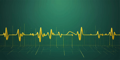 Obraz premium The medical monitor displays a green EKG heartbeat chart, illustrating a healthy and vital pulse rate