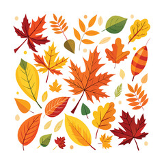 Fototapeta premium Vibrant autumn leaves in a colorful seasonal display