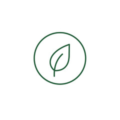 Eco-Friendly Leaf Icon Sustainable Design Element