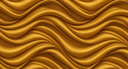 Fototapeta premium A seamless, textured background of flowing golden waves, creating a luxurious and opulent visual effect.