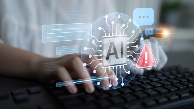 AI interface displays prompt failure alert, helping manage incorrect output and hallucination. Safe prompt design and monitoring are essential in AI system reliability. Artificial intelligence spline