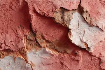 Fototapeta premium Soft pink clay wall texture with natural imperfections, warm cozy tone