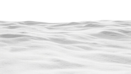 Fototapeta premium Abstract white terrain waves isolated on transparent background