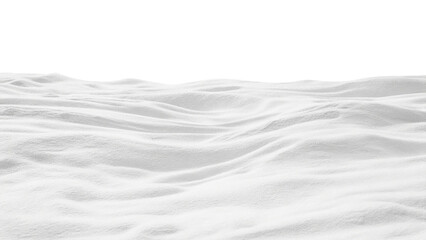 Obraz premium Wavy white surface texture isolated on transparent background