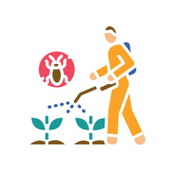 pesticide black line icon for digital and print projects.