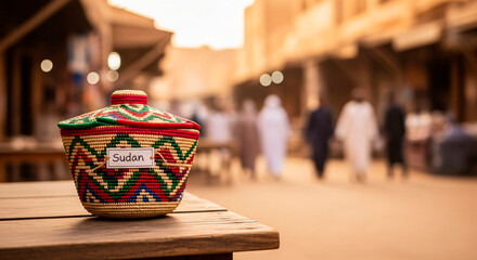 Sudan Woven Basket Souvenir