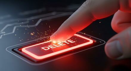 Delete Button Pressed on Digital Interface.