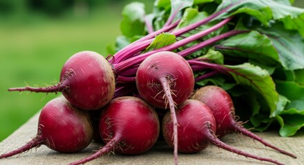 Fresh Red Beetroots Harvest