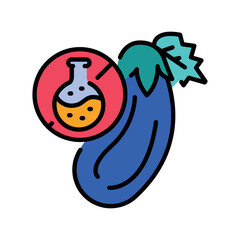 organic farming without pesticides black line icon for digital and print projects.