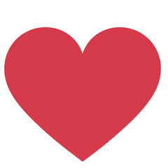 Red Heart Icon A Symbol of Love, Romance, and Affection on a Clean White Background