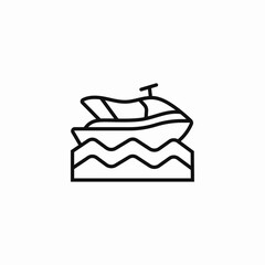 sea jet ski icon sign vector