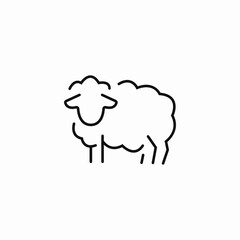 sheep animal farm icon sign vector