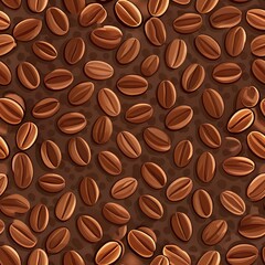 Obraz premium Seamless Coffee Bean Pattern