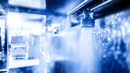 Steam Rising in a Modern Kitchen with Stainless Steel Appliances