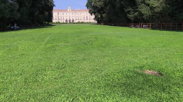 The Royal Palace of Portici, a monumental Bourbon residence built in 1738 by the Bourbon Kings, located in Naples, Italy. A historic landmark of cultural and architectural heritage.