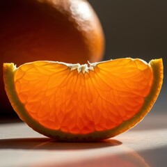 Vibrant Orange Slice Closeup Backlit
