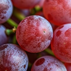 Closeup of Red Grapes