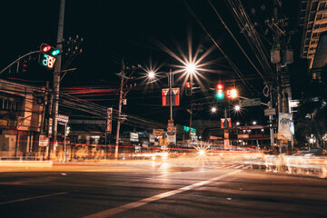 City Night Traffic of Imus, Cavite, Philippines