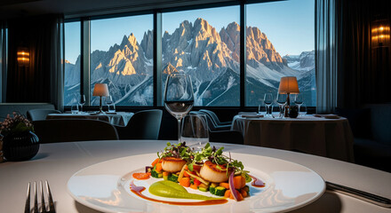 Fine Dining Experience with a Mountain View