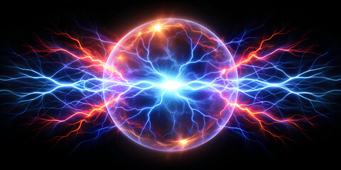 Electric plasma glowing force isolated 3d 