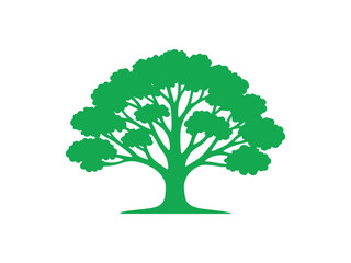 Green Tree Logo Vector silhouette Design