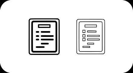 set of report card outline icon vector
