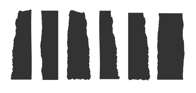 Jagged rectangle. Set of Paper torn, jagged edge rectangle shape. Rectangle torn paper shape. Headline, calligraphy border, isolated grunge header background. Rough edge rectangle frame. Vector