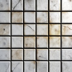 Naklejka premium Dirty White Marble Tile Backsplash