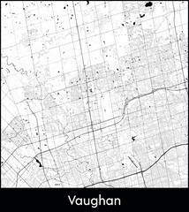 Obraz premium Vaughan city map, Canada - Topographic vector map poster