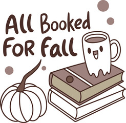 Bookish Fall Hand-drawn SVG PNG