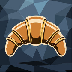 Obraz premium a perfectly layered croissant captured in a detailed minimalist close-up