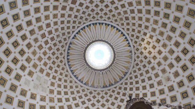 Grand Maltese church Rotunda of Mosta with towering historic architecture