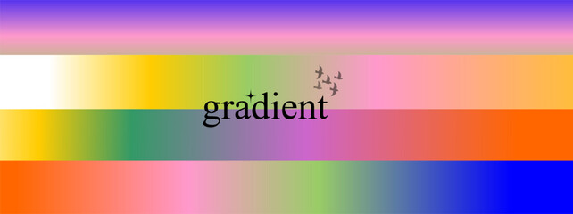 Fototapeta na wymiar Gradient design. Vector abstract illustration of background, stripes, shapes and bird logo for background, poster, banner, corporate identity, and web design