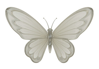 Isolated butterfly with large wings artfully design element for scrapbooking, invitations