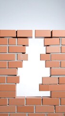 Obraz premium Broken brick wall