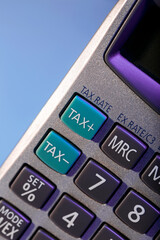 Obraz premium Calculator with essential tax functions